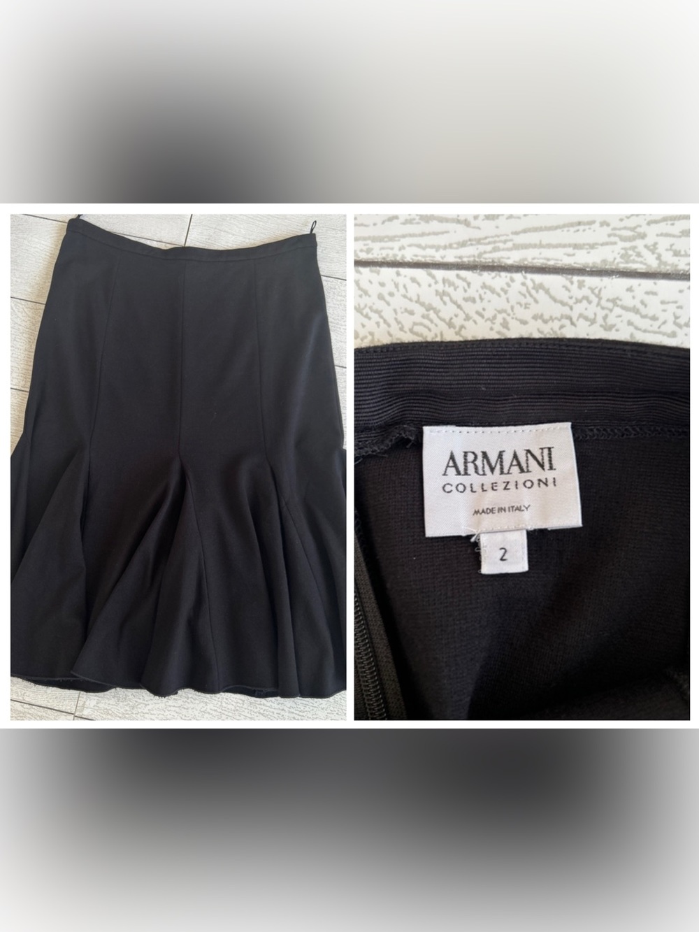 Armani Collezioni skirt 2 Knee length Fit and flare black EUC